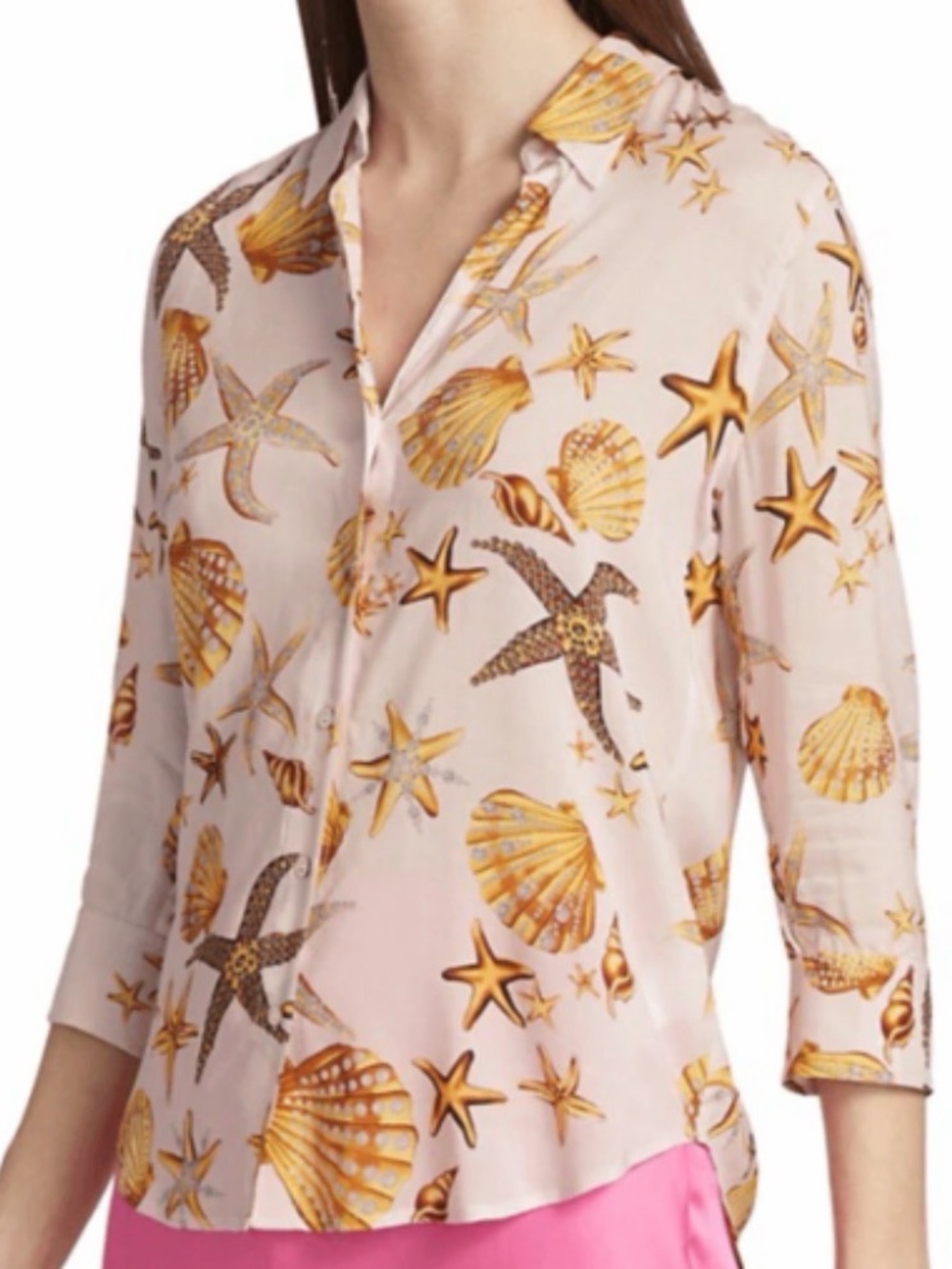 L’AGENCE Camille Blouse ~ in Soft Pink Multi Starfish